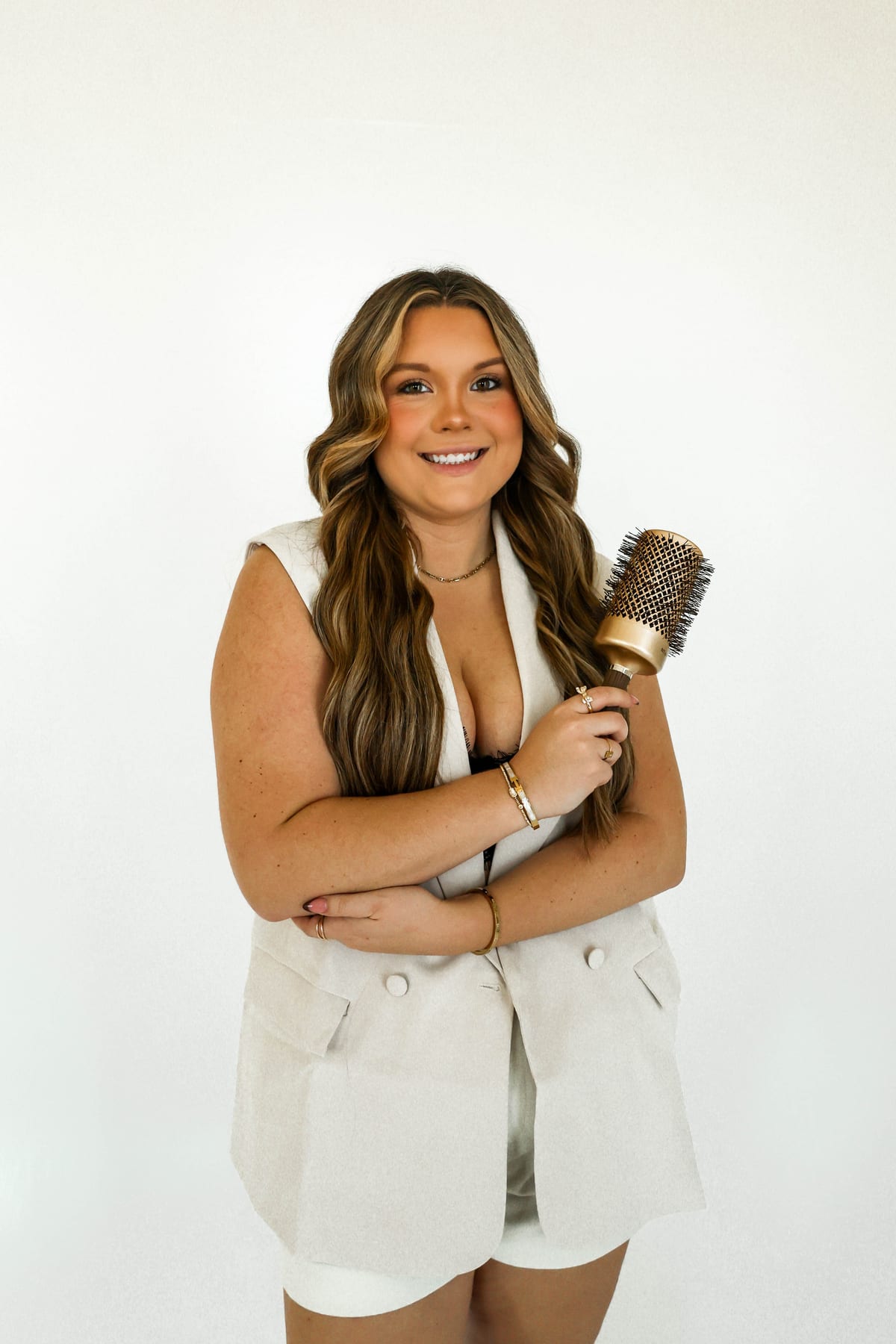 Madi with hair brush