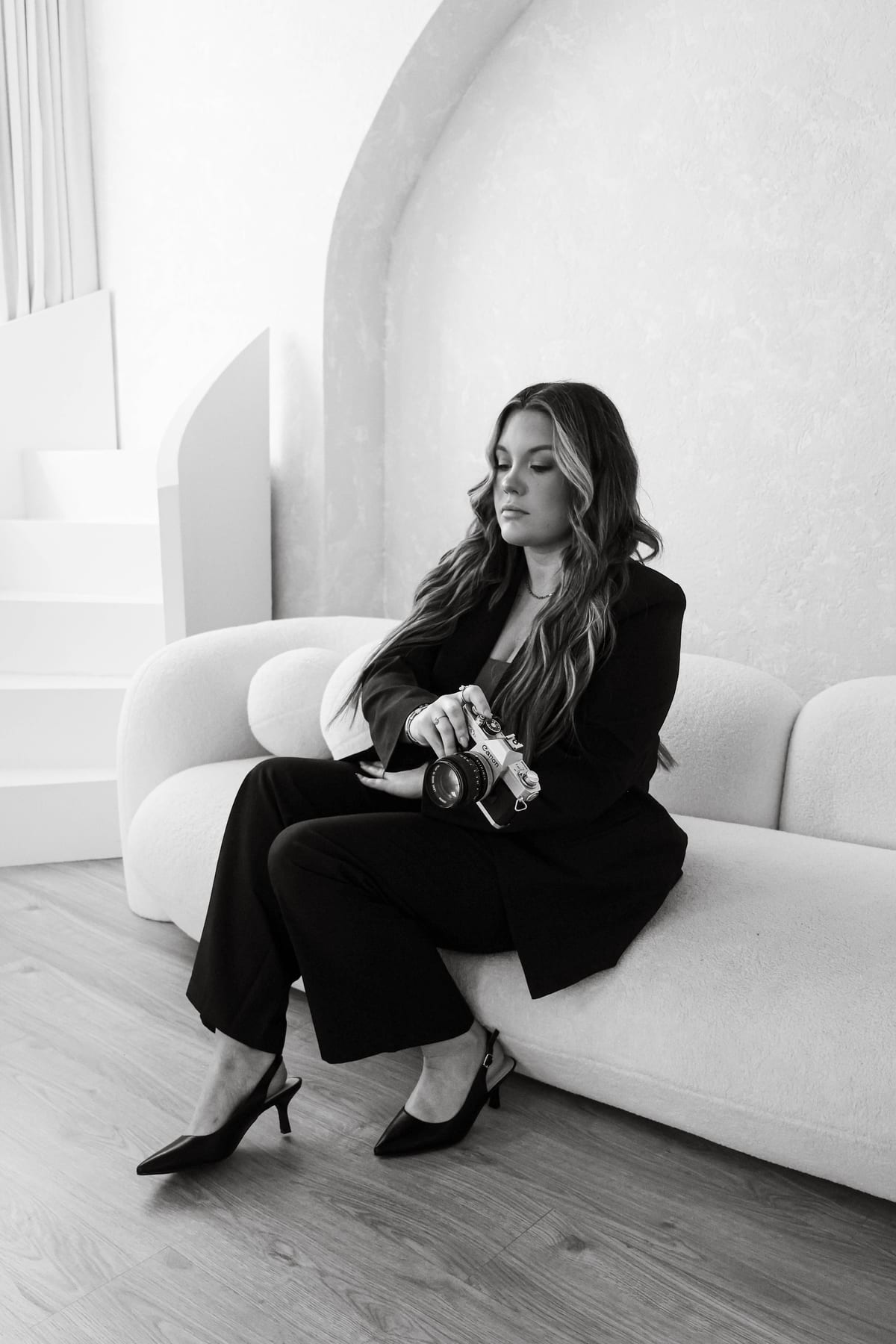 Black and white portrait