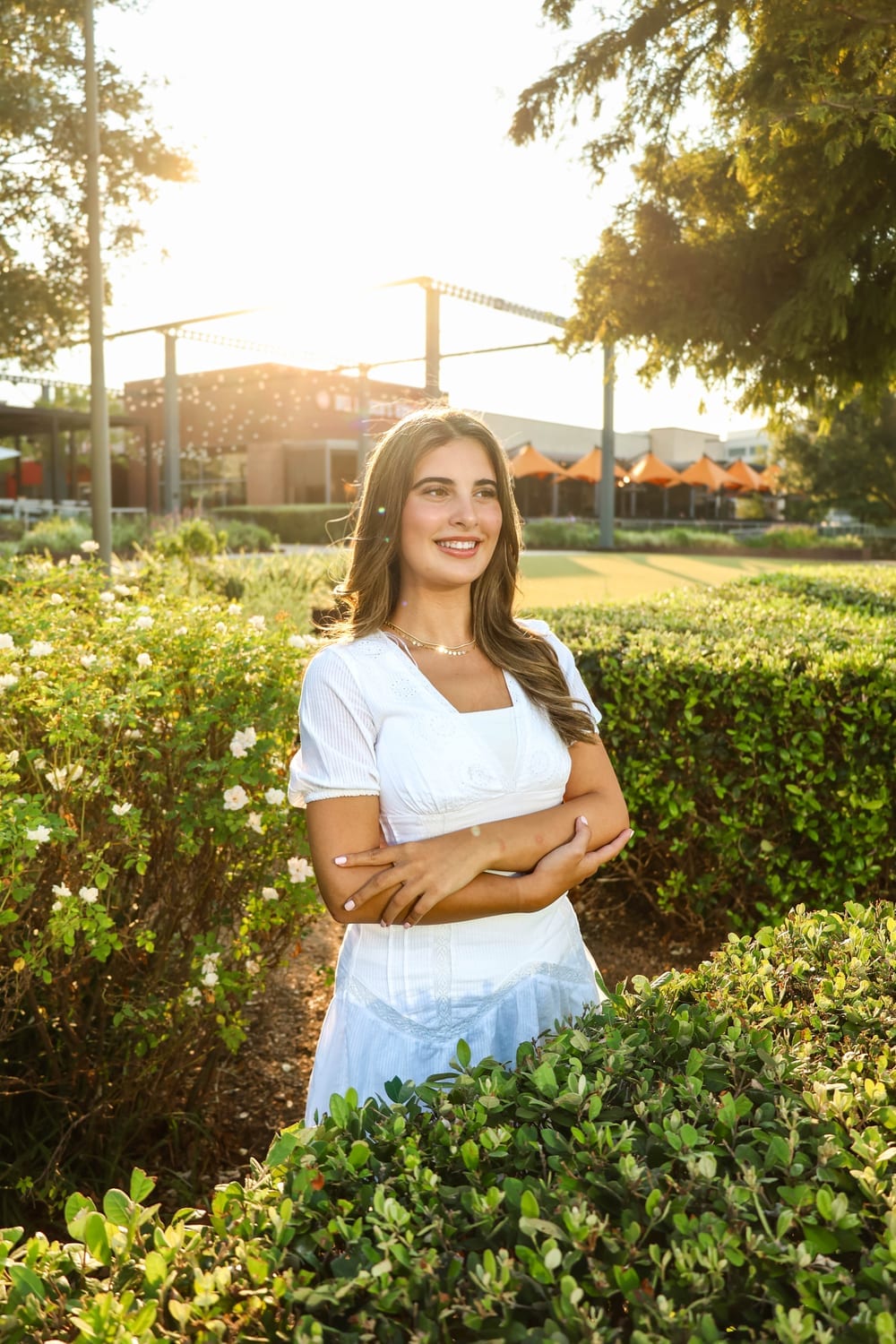 Senior portrait at golden hour